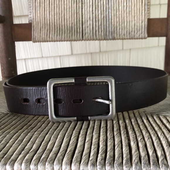 Boutique Size L (35-40) Smooth Leather Classic Black Brushed Silver HW $79 NEW - Picture 15 of 16